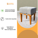 Ver imagem 6 de Kit 2 Puff Decorativo Quarto Sala de Estar Madeira - Apolo Linho Cinza