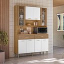 Ver imagem 1 de Armário para Cozinha 100% MDF 8 Portas Golden Plus Marrom/Freijó/Supremo