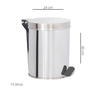 Lixeira em Aço Inox 15l Pedal Redonda - 3