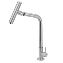 Torneira para Cozinha Mesa Inox Escovado com Bica Articulada - 5