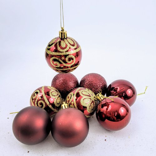 Árvore De Natal Decorada Vermelho Com Juta 60cm - Art Home Decoração