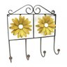 Cabide de Parede de Ferro Artesanal para Toalha de Rosto de Banheiro com Flor Libertas Rosas Artesan - 1