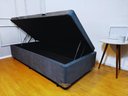 Ver imagem 4 de Cama Box Baú Blindada com Colchão Riviera Molas Ensacadas 25cm:suede Cinza/solteiro
