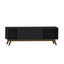 Ver imagem 2 de Rack Ripado Retrô para TV até 55 Polegadas Fox 162 cm Preto