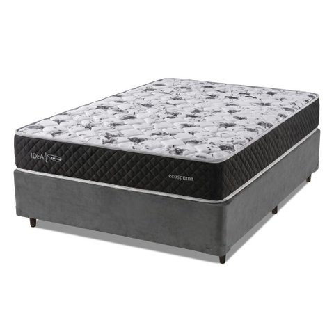 Cama Box Casal Espuma AG65 Double Face Belga 138x188x57cm Herval - Suporta até 150kg por Pessoa
