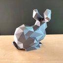 Ver imagem 3 de Coelho Decorativo 20 Cm altura - Coelhinho, Enfeite, Páscoa - Toque 3d:Cinza