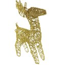 Ver imagem 2 de Rena Natalina Decorativa Aramada com Glitter e Led - 45cm