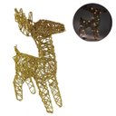 Ver imagem 3 de Rena Natalina Decorativa Aramada com Glitter e Led - 45cm