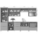 Ver imagem 6 de Cozinha Modulada Completa Marquesa 7 Peças 33 Aéreos + 3 Balcões + 1 Paneleiro C6p41 Verde Nature
