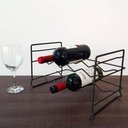 Ver imagem 4 de Kit 2 Suportes 16 Garrafas Vinho Aramado Grafite Adega Empilhável Horizontal Schmitt