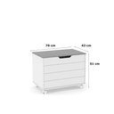 Ver imagem 4 de Bau Caixa de Brinquedos Brink com Tampa e Rodizios Rose