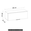 Ver imagem 4 de Armário de Cozinha Aéreo 80cm Grace Grafite Z44 - Mpozenato