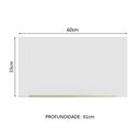 Ver imagem 3 de Armário Aéreo Madesa Lux 60 cm 1 Porta Basculante Branco/Branco Veludo