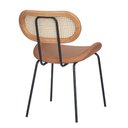 Ver imagem 4 de Cadeira Toscana Base Preta - Pu Caramelo