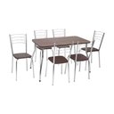 Ver imagem 1 de Conjunto Mesa de Jantar 115cm com 6 Cadeiras Multimóveis Cr50143 Marrom