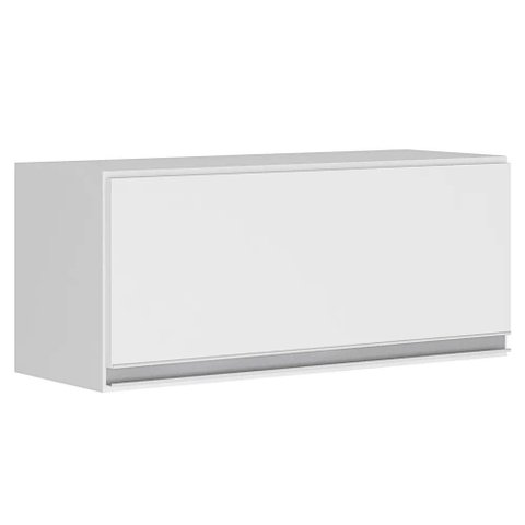 Kit Área de Serviço e Lavanderia com 02 Armários Aéreo 120cm e 80cm 100% Mdf Branco - Abmaza