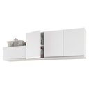 Ver mais imagens de Kit Área de Serviço e Lavanderia com 02 Armários Aéreo 120cm e 80cm 100% Mdf Branco - Abmaza