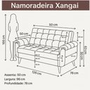 Ver imagem 4 de Sofá Namoradeira Pequeno Confortável 1,25 Larg Xangai Matrix Cor:veludo Capuccino
