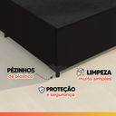Ver imagem 6 de Cama Box Solteiro 0,88m e 38cm de Altura Suede Prince Preto