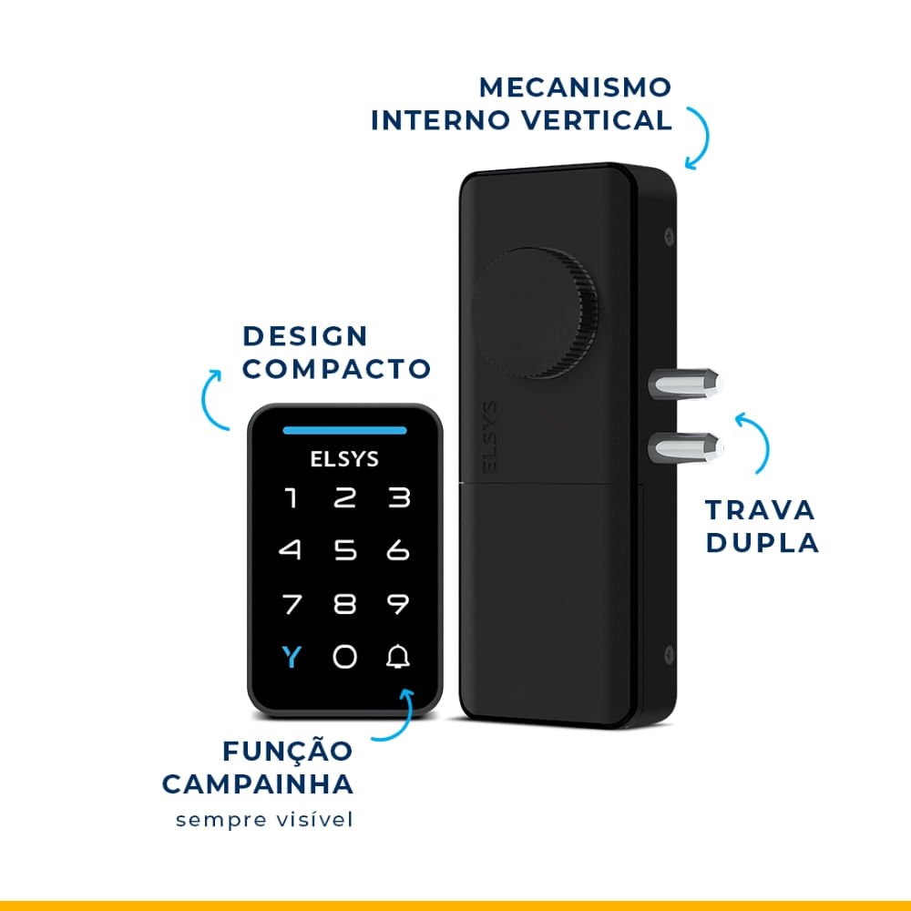 Fechadura Digital de Sobrepor Dance Esf-ds910v Elsys - 3