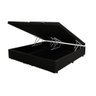 Cama Box Baú Queen Size Bipartido Corino Preto 42x158x198 - 1