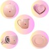 Kit Para Café da Manhã de Porcelana Hauskraft Lamour Rosa 10 Peças - 6