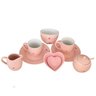 Kit Para Café da Manhã de Porcelana Hauskraft Lamour Rosa 10 Peças - 7