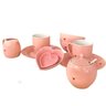 Kit Para Café da Manhã de Porcelana Hauskraft Lamour Rosa 10 Peças - 4