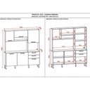 Ver imagem 5 de Cozinha Ambiente Ferrara 6 Portas e 2 Gavetas Freijó Soft - Kits Paraná