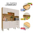 Ver imagem 3 de Cozinha Ambiente Ferrara 6 Portas e 2 Gavetas Freijó Soft - Kits Paraná