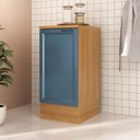 Ver imagem 1 de Balcão Planejado 1 Porta 41cm com Tampo Soho CabeCasa MadeiraOriginals Freijó/Azul