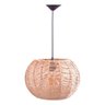 Pendente Luminária Teto Bola Pequena Palha de Milho 32x21:fibra Natural/110v/220v - 1