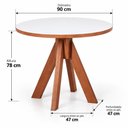 Ver imagem 7 de Conjunto Mesa Dallas Redonda 90 cm + 4 Cadeiras Leda - Branco