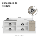 Ver imagem 5 de Kit com 2 Balcões de Cozinha 3 Gavetas 4 Portas (sem Tampo e Pia) Branco/Crema Vik Madesa 01