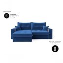 Ver imagem 3 de Sofá-Cama Ipanema 3 Lugares Retrátil e Reclinável 200cm Azul Marinho Cia Lar