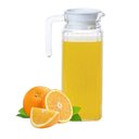 Ver imagem 1 de Jarra de vidro com tampa em relevo para suco ou água 1100ml