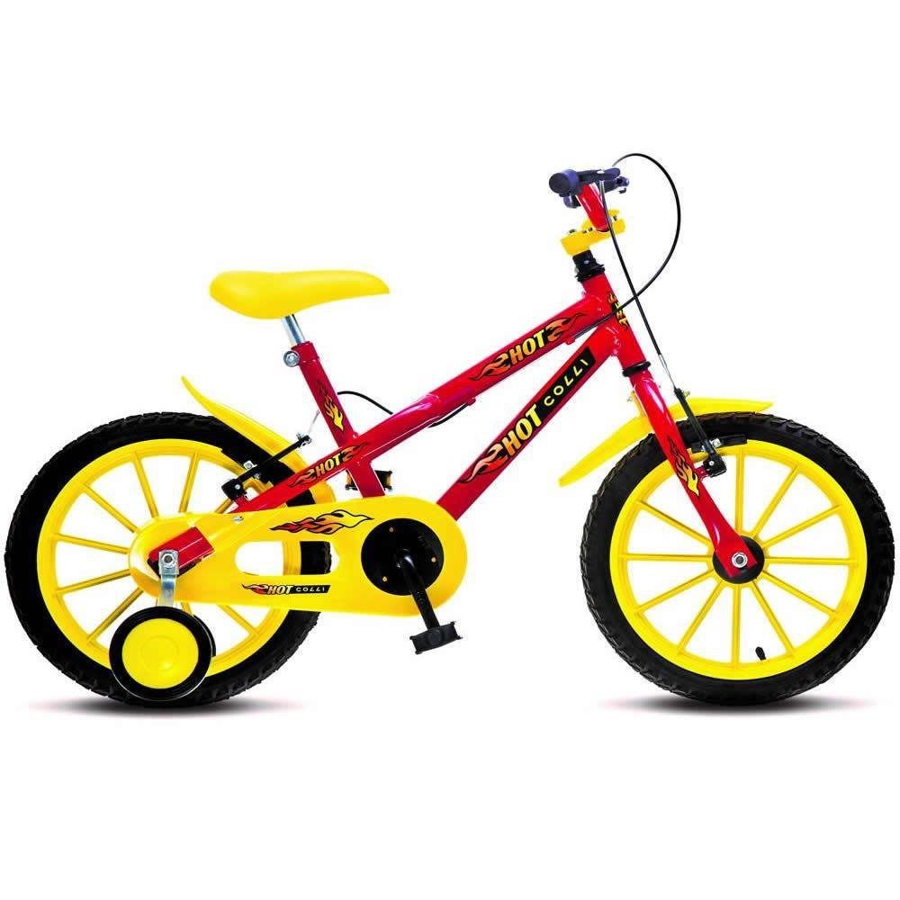 Bicicleta Infantil Aro 16 Vermelha Menino Hot Colli Bikes