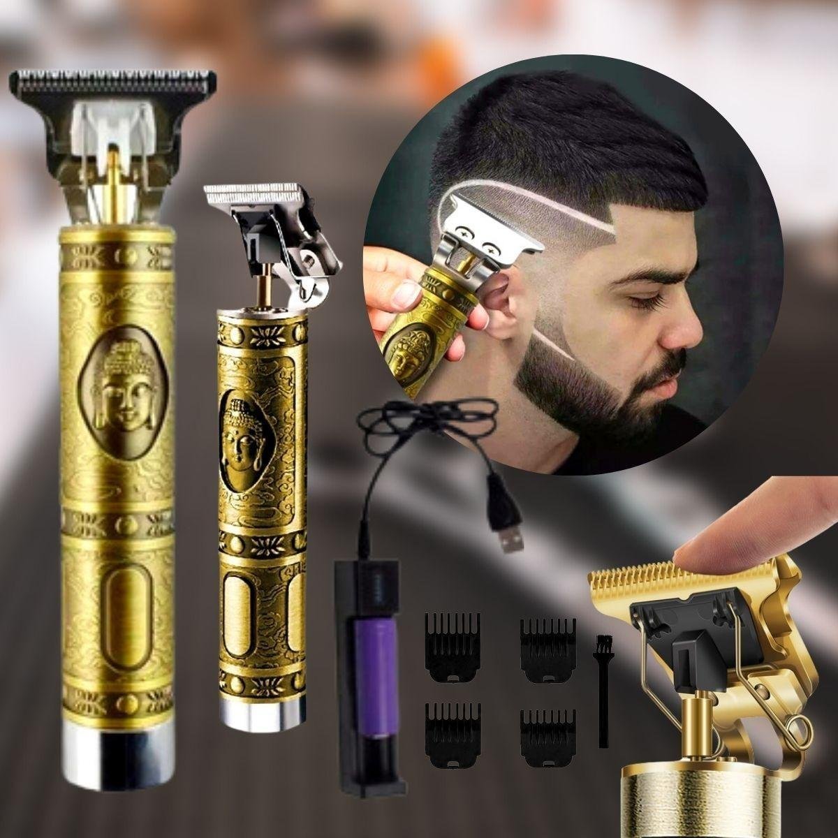 Máquina de Cortar Cabelo Eficiente 3 Pentes | MadeiraMadeira