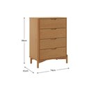 Ver imagem 2 de Cômoda Madeira Maciça 3301U Nest com 4 Gavetas Tauari Finestra