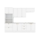 Ver imagem 3 de Cozinha Compacta 5 Peças 100% MDF com Torre Quente 2 Fornos e Tampo para Cooktop Americana Branco HP/Calcare