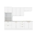 Ver imagem 3 de Cozinha Compacta 5 Peças 100% MDF com Torre Quente 2 Fornos e Tampo para Cooktop Americana Branco H