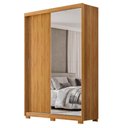 Ver imagem 1 de Guarda Roupa Casal Riva 2 Portas Deslizantes Flex Cinamon Touch com Espelho e Pés - Demóbile