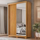 Ver imagem 2 de Guarda Roupa Casal Riva 2 Portas Deslizantes Flex Cinamon Touch com Espelho e Pés - Demóbile