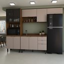 Ver imagem 1 de Cozinha Completa Alice 10 Portas 2 Gavetas Marrom/nude - Panorama Móveis