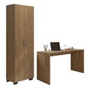 Ver imagem 1 de Mesa para Computador Gávea e Livreiro Office com Portas Grandes Freijó - Móveis Leão