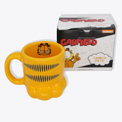 Caneca 3D Pata do Gatinho Garfield Porcelana 350ML