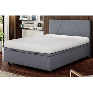 Base Cama Box Baú Casal Linho Cinza SkyBox