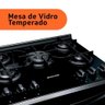 Fogão Brastemp 5 Bocas Mesa de Vidro e Turbo Chama Preto Bfs5vce - Bivolt - 6
