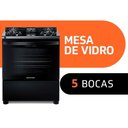Ver imagem 3 de Fogão Brastemp 5 Bocas Mesa de Vidro e Turbo Chama Preto Bfs5vce - Bivolt