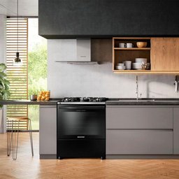 Fogão Brastemp 5 Bocas Mesa de Vidro e Turbo Chama Preto Bfs5vce - Bivolt - 5